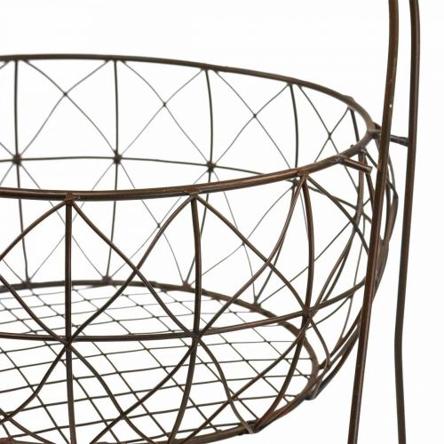 Product Plant etagere vintage metal basket stand 2-tier 62cm