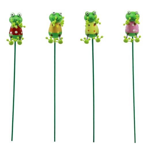 Floristik24 Plant plugs frogs decorative flower plugs 24cm 16pcs