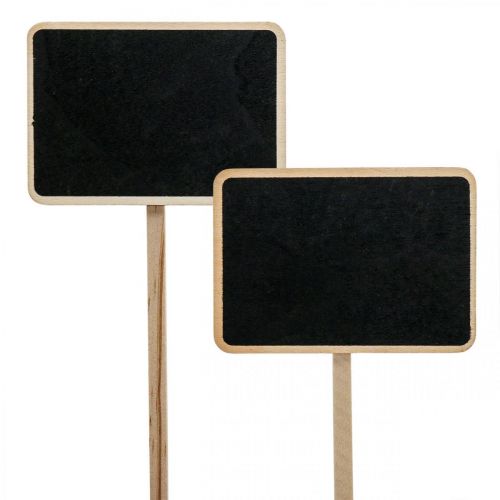 Floristik24 Plant plugs wooden plug-in signs mini chalk board 8.5×6cm 6pcs