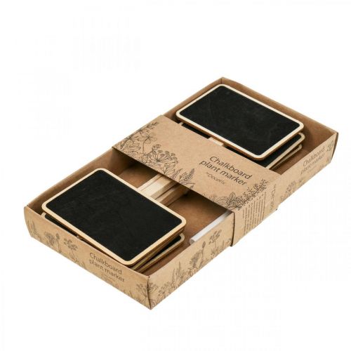 Floristik24 Plant plugs wooden plug-in signs mini chalk board 8.5×6cm 6pcs