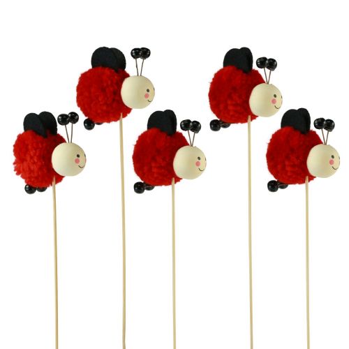 Product Plant Plug Ladybug Decoration Flower Plug 27.5cm 9 Pcs