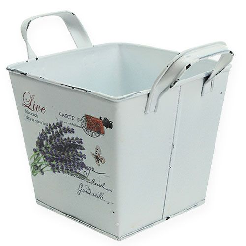 Floristik24 Plant bucket with handles 16x16x15,5cm 2pcs