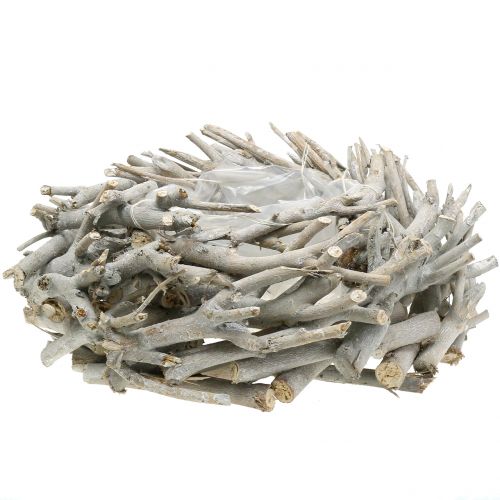 Planter Basket Wreath Gray Ø42cm