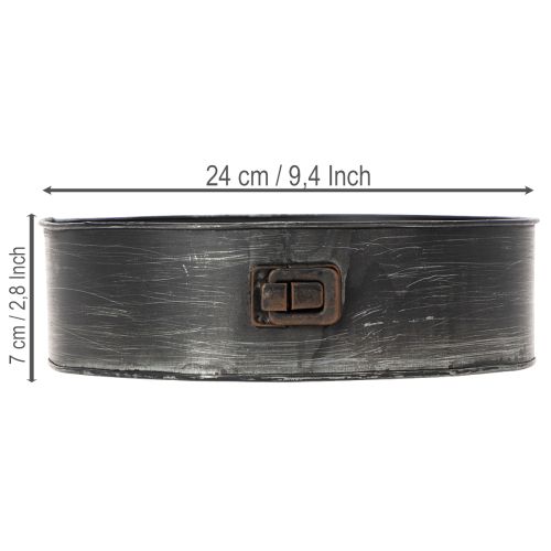Planter, decorative baking pan, springform pan for planting, metal decoration Ø24cm H7.5cm | Floristik24.co.uk