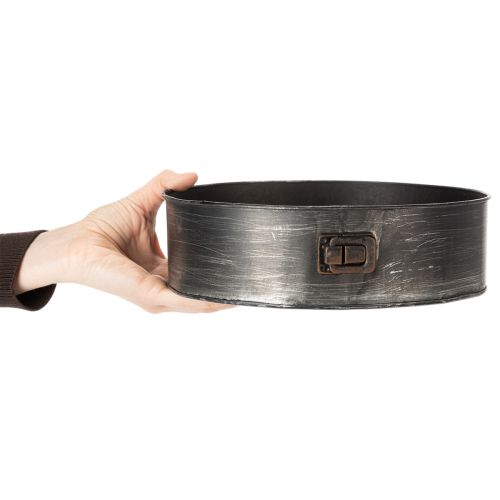 Planter, decorative baking pan, springform pan for planting, metal decoration Ø24cm H7.5cm | Floristik24.co.uk