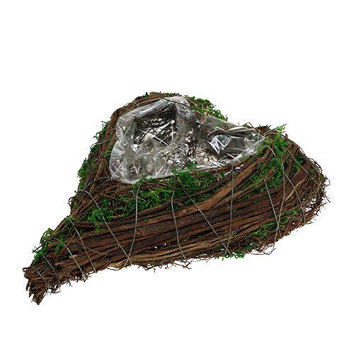 Product Planter Heart Vine Moss 21cm x 26cm H6cm