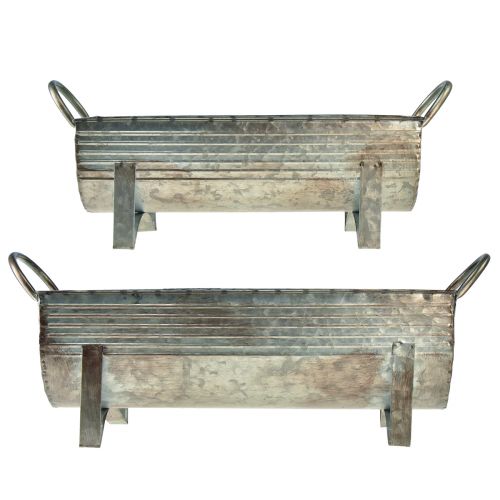 Planter gutter metal L44cm/37.5cm set of 2