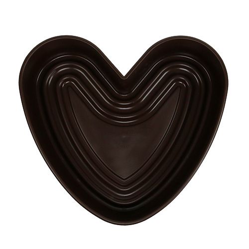 Plant heart &quot;Amora&quot; brown 35 x 35cm, 1pc