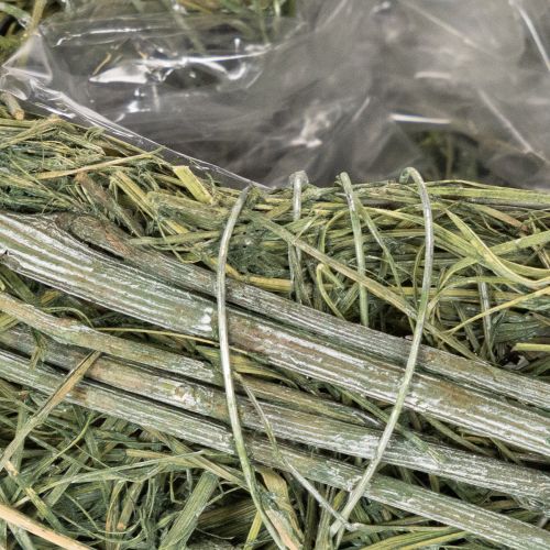 Decorative Heart from Natural Grass with Foil Insert 14cm Set of 2 | Floristik24.co.uk