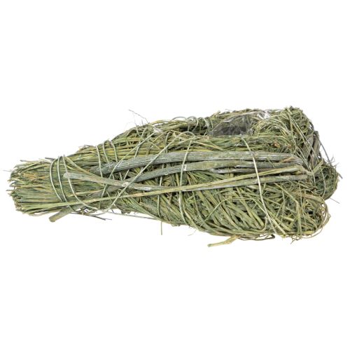 Decorative Heart from Natural Grass with Foil Insert 14cm Set of 2 | Floristik24.co.uk