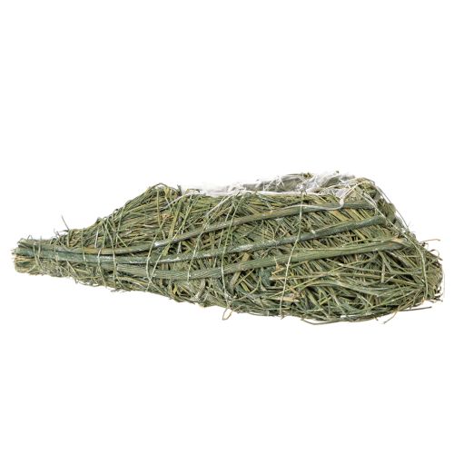 Palm Heart Planter with Plastic Lining 22cm Green Set of 2 | Floristik24.co.uk