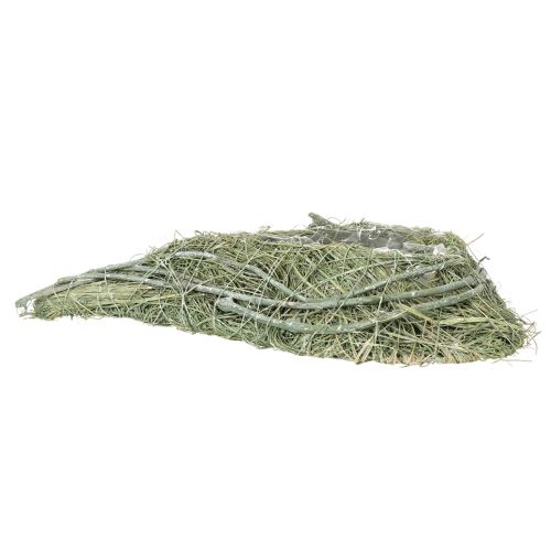 Heart-Shaped Natural Grass Planter with Liner, 38cm, Green | Floristik24.co.uk