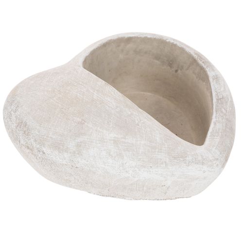 Heart-shaped planter, cast stone, decorative planter, 17cm