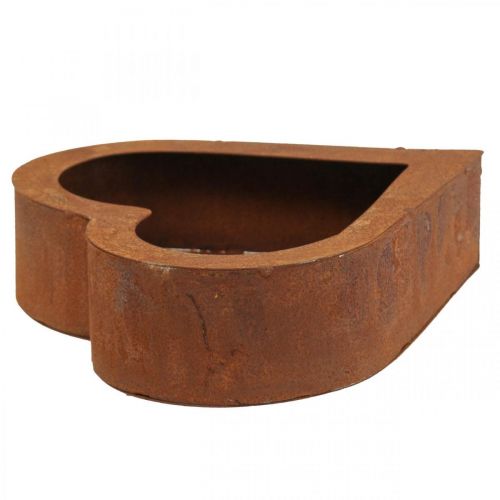 Floristik24 Plant heart metal patina decorative planter metal 20×20×5cm