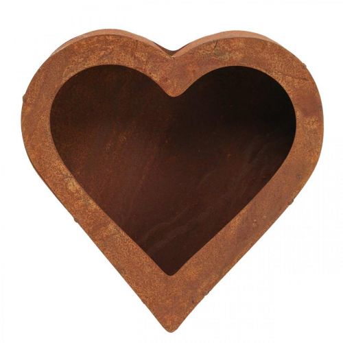 Plant heart metal patina decorative planter metal 20×20×5cm