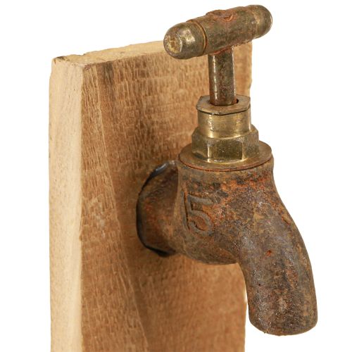 Product Planter Wooden Fountain Trough Optic Natural Rust L15.5cm