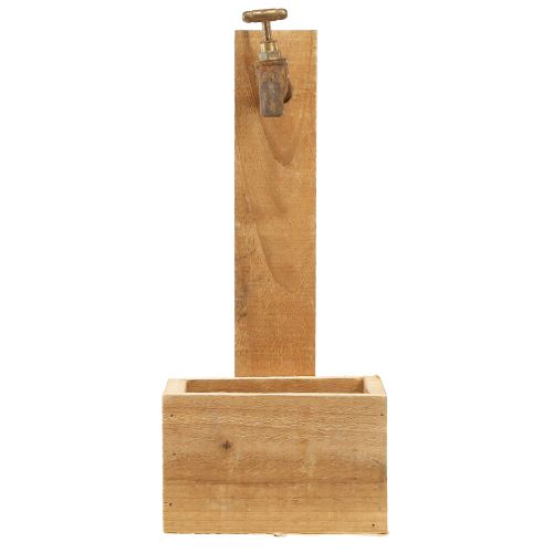 Product Planter Wooden Fountain Trough Optic Natural Rust L15.5cm