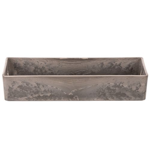 Compact Rectangular Decorative Tray for Home and Plant Arrangements, 23cm, Anthracite | Floristik24.co.uk