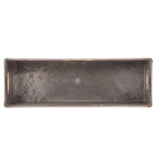Compact Rectangular Decorative Tray for Home and Plant Arrangements, 23cm, Anthracite | Floristik24.co.uk