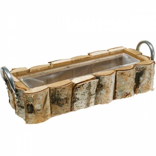 Floristik24 Plant box birch with handles 40×15×13cm deco birch wood