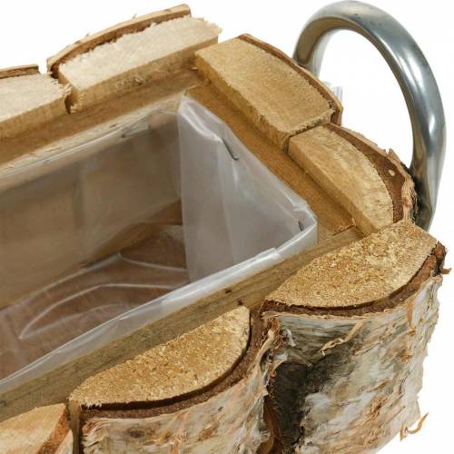 Floristik24 Plant box birch with handles 40×15×13cm deco birch wood