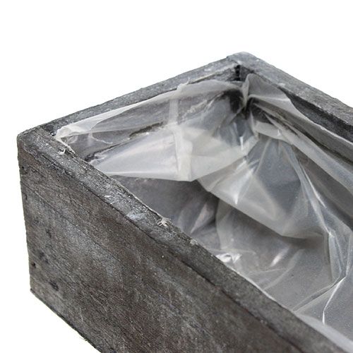 Product Wooden box with foil gray 50cm x 9.5cm x 5.5cm