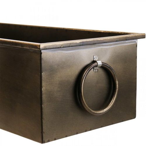 Product Flower box metal planter brass 59/53/47cm set of 3