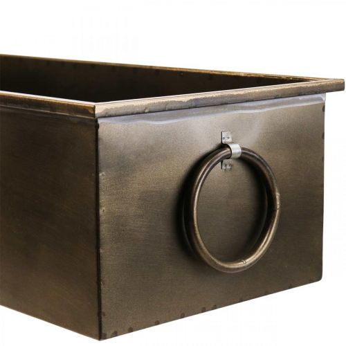 Product Flower Box Metal Planter Brass 59/53/47cm Set of 3