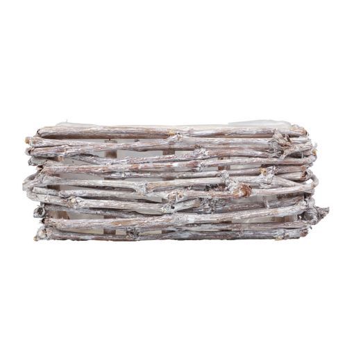 Floristik24 Plant box plant box branches washed white 30×17×12cm