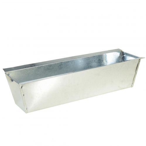 Product Planter flower box metal silver 38x9.5x5cm