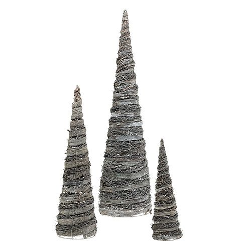 Floristik24 Planting cone made of limed vines 40x10/60x15/80x20cm
