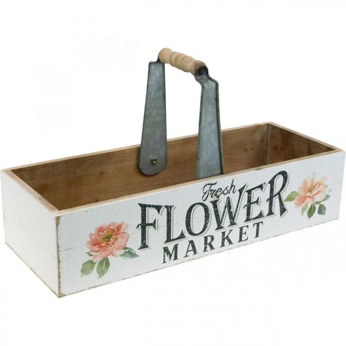 Floristik24 Plant box, flower decoration, wooden box for planting, flower box nostalgic look 41.5×16cm