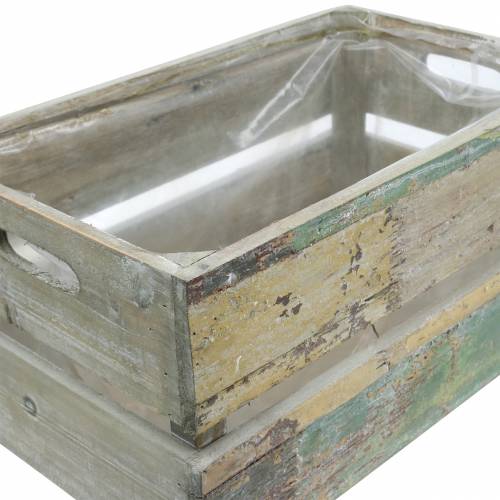 Floristik24 Planter wooden box 45/39 / 34,5cm 3pcs