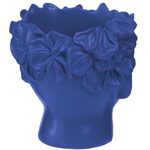 Product Plant Head Polyresin Bust Planter Blue 13.5×13×14cm