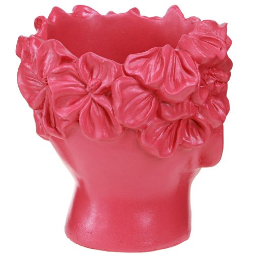 Product Plant Head Polyresin Bust Planter Pink 13.5×13×14cm