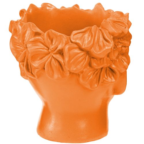 Product Plant Head Planter Bust Plant Pot Orange 13.5×13×14cm