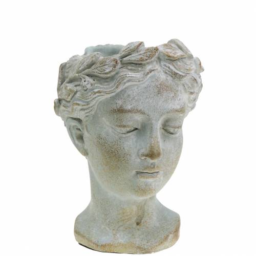 Floristik24 Plant head bust grey-blue Ø8cm H15cm