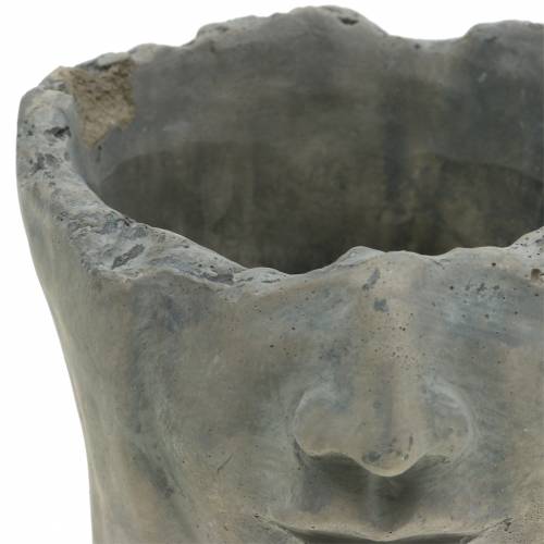 Floristik24 Planting head bust made of concrete for planting gray H14,5cm 2pcs