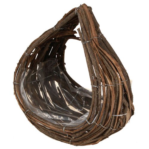 Product Plant Basket Wood Drops Natural 38x18cm / 23x13cm Set of 2
