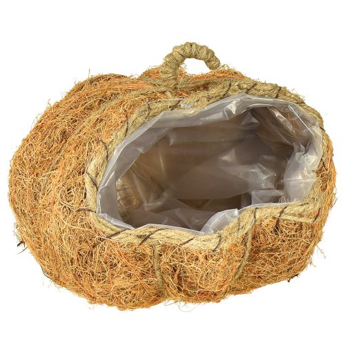 Plant basket pumpkin autumn decoration orange Ø22cm H17cm