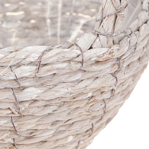 Product Plant Basket Straw Handle in Natural White Ø23/28 Set 2pcs