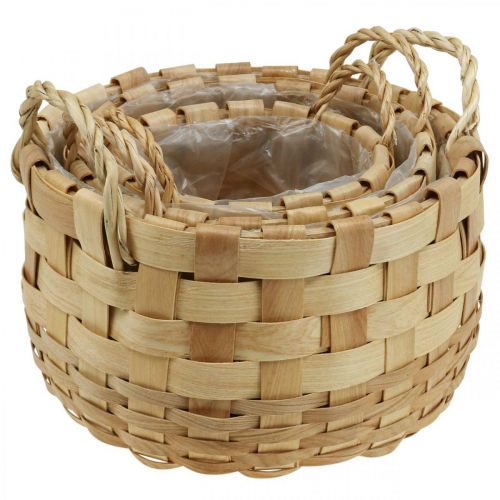 Product Plant basket planter decorative basket nature Ø18/23/29cm set of 3