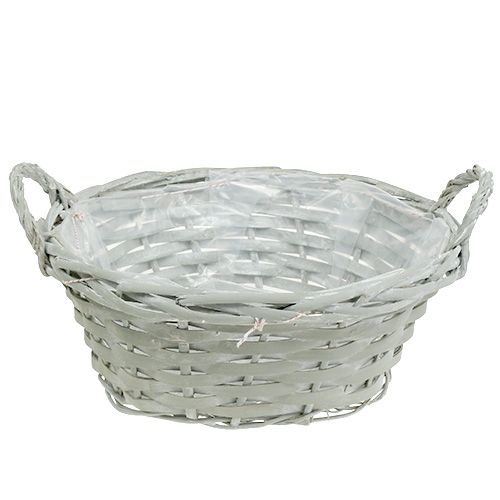 Floristik24 Plant basket round Ø28cm H12cm Grey