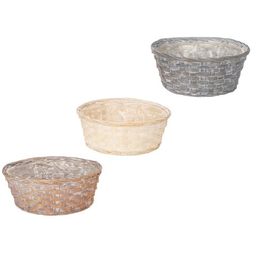 Product Woven basket as a stylish floral decoration for the living area, 23cm, 6 pieces