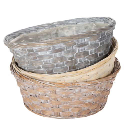 Woven basket as a stylish floral decoration for the living area, 23cm, 6 pieces
