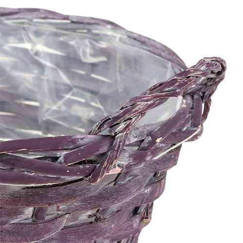 Floristik24 Plant basket round dark purple Ø20cm H10cm