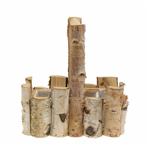 Floristik24 Planting basket birch branches with handle 24x14.5cm H25.5cm