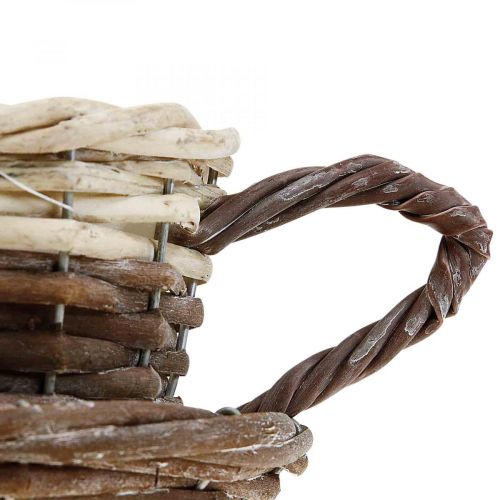 Floristik24 Braided plant basket, plant cup with saucer Ø12cm