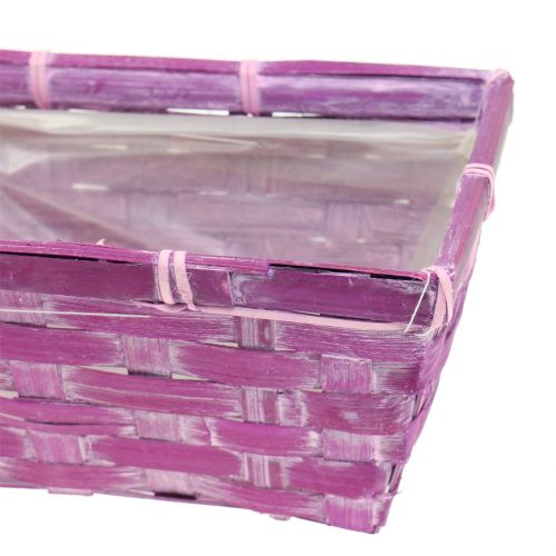Chip basket square purple / white / pink 8pcs