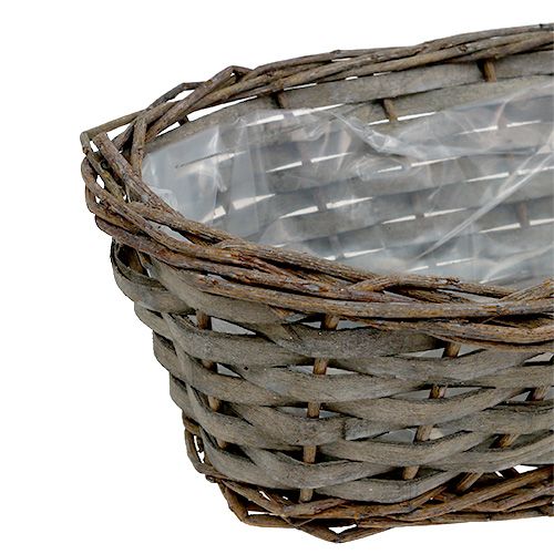 Floristik24 Plant basket oval gray 30cm x 15cm x 10cm 1p
